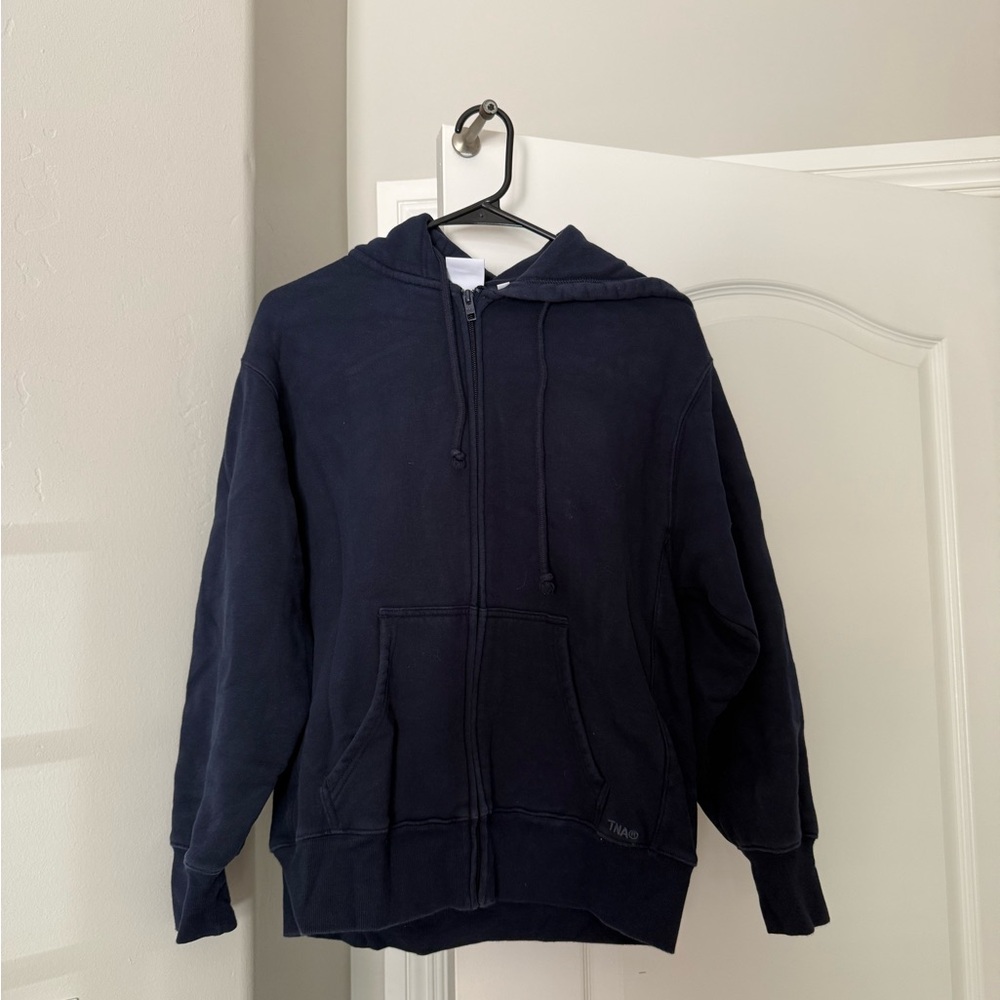 TNA Navy Hoodie with Zipper